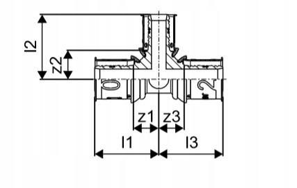 UPONOR Uponor S-Press PLUS trójnik redukcyjny 20-20-16