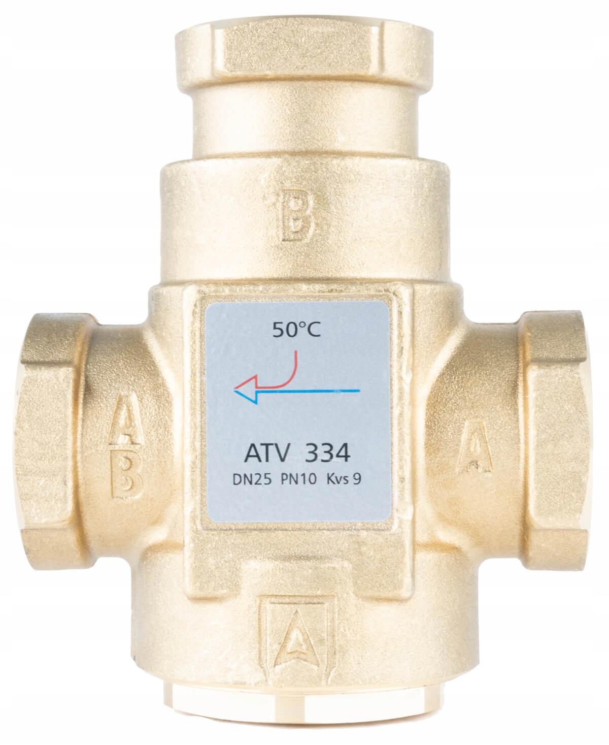 AFRISO Zawór temperaturowy ATV 334, DN25, Rp 1 cal, kvs 9, 50°C