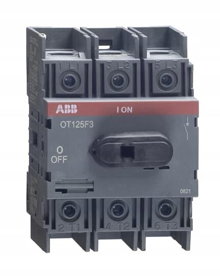 ABB OT125F3 Rozłącznik izolacyjny 125A, 3-biegunowy, bez wałka i rączki