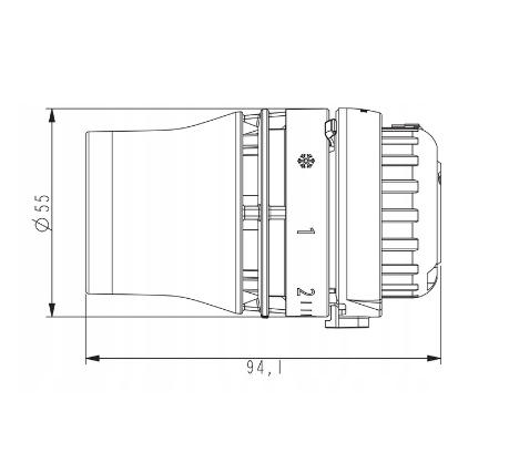 Głowica termostatyczna REDIA RA click, czujnik wbudowany