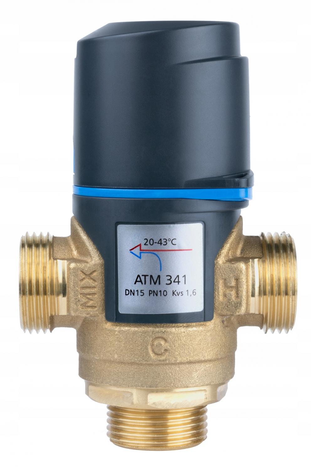 Zawór mieszający termostatyczny ATM 341 DN 15 3/4 GZ 10 bar Kvs 1.6 20-43°C