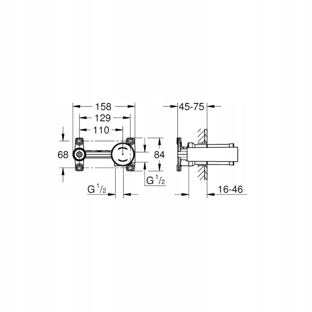 GROHE Element do zabudowy podtynkowej jednouchwytowy 23571000 48h