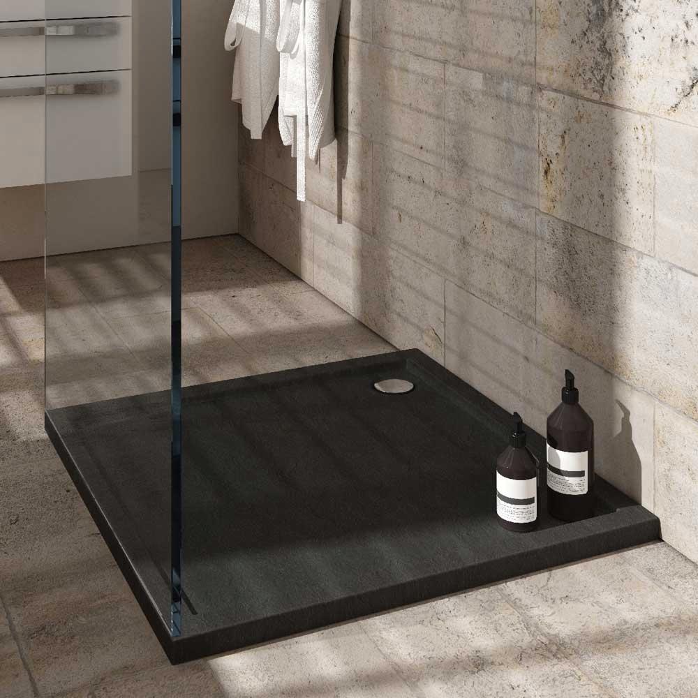 Brodzik akrylowy 3.2330 / C / ST Standard Black Stone 80x80x4,5 cm Caspar