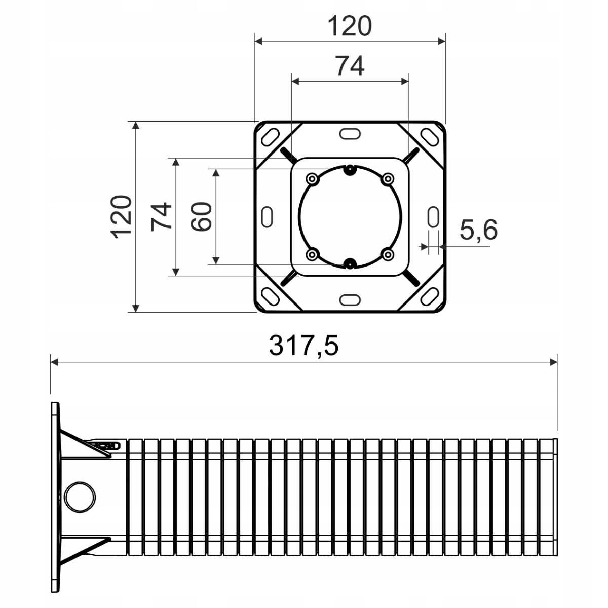 KOPOS PUSZKA DO DOCIEPLEŃ KEZ 300 mm KB (GNIAZDO)