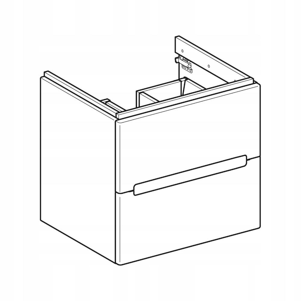 GEBERIT Szafka pod umywalkę MODO z dwoma szufladami biała 502.878.01.1 48h