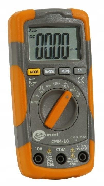 SONEL CMM-10 Multimetrz deklaracją sprawdzenia