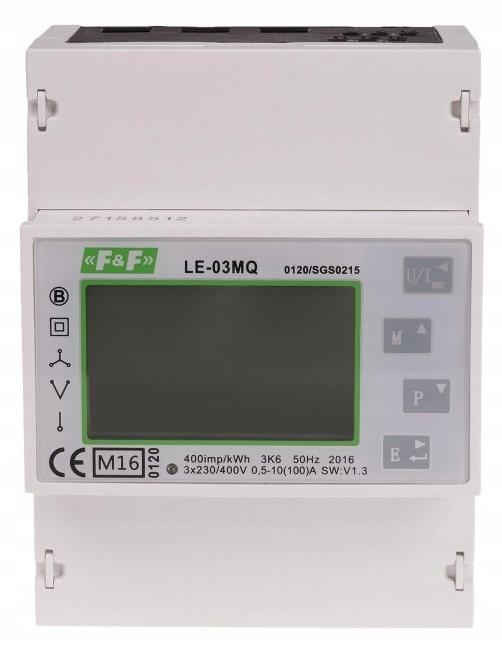 Dwutaryfowy licznik energii elektrycznej, 3-fazowy, 2-kierunkowy z Modbus R