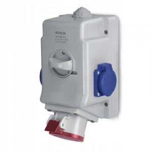 SCAME Gniazdo natynkowe OPTIMA-COMBI 3P+N+E 32A + 230V z wyłącznikiem 0-1