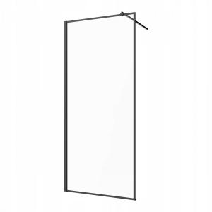 INVENA KABINA WALK-IN II 100X200CM RAMKA 8MM SHINY-GLASS CZARNY
