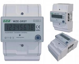 F&F Trójfazowy licznik zużycia energii 80A, z funkcją RESET WZE-3RST