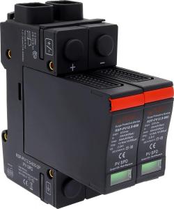Ogranicznik przepięć typ T1+T2, 2 bieguny, 600 V DC, Imax: 80kA, In: 25kA,