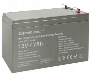 QOLTEC Akumulator AGM 12V 7Ah max. 105A Security