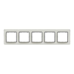 SCHNEIDER ELECTRIC Ramka 5-krotna, imitacja szkło bialy SEDNA ELEMENTS