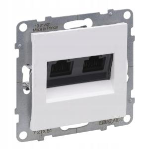 LEGRAND Gniazdo 2XRJ45/kat 5E UTP, BIAŁY SUNO