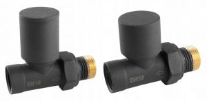 Dekoracyjny zestaw grzejnikowy prosty, antracyt