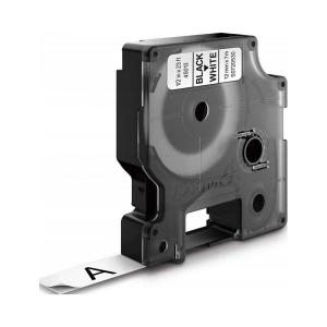 Taśma D1 12mmx7m, czarno-biała