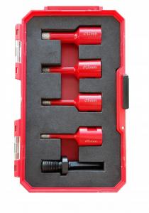 Zestaw otwornic diamentowych M14 6, 8, 10, 12mm adapter M14/HEX max 12000 o