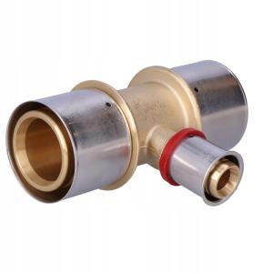 KAN-therm Trójnik redukcyjny mosiężny ultraPRESS - 50/25/50