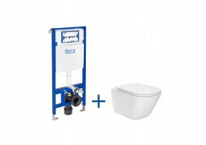ROCA Zestaw podtynkowy stelaż Duplo One + miska WC GAP SQUARE + deska