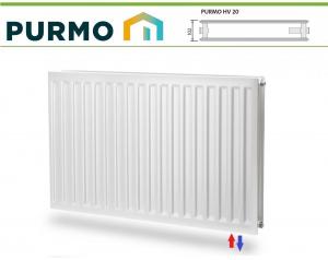 Grzejnik stalowy PURMO HV 20 300x800 V20 HIGIENICZNY 504W Dolny 48h