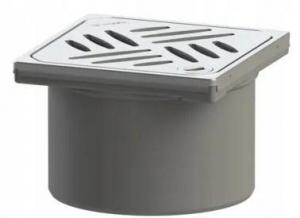 KESSEL Nasada z ABS z kratką ze wzorem szczelinowym 120x120 mm, system 125