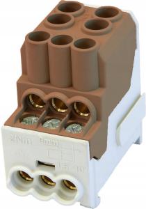 SIMET SDB 100 Blok rozdzielczy - dystrybucyjny Al/Cu 80010 SIMBLOCK brązowy