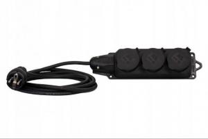 ONNLINE Przedłużacz listwowy gumowy 3x230V OW (H05RR-F) 3x1,5-3m ONNLINE