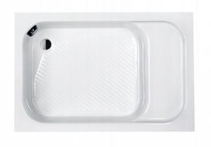 Brodzik akryl prostokąt 80x120x28cm SANPLAST Classic Bzs/CL STB siedzisko