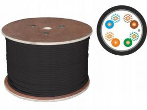 A-LAN Kabel sieciowy F/UTP kat.5e PE 4x2x24AWG 500m ZEWNĘTRZNY SUCHY