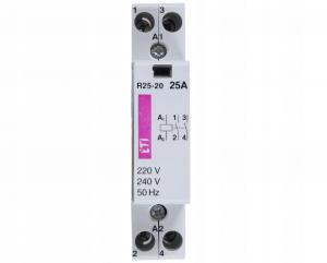 Stycznik modułowy 25A 2 styki zwierne (1 moduł 2-biegunowy) R 25-20 230V
