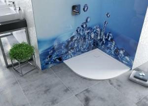 Brodzik akryl półokrągły SANPLAST Free Line BP/FREE 80x80x9+STB biały