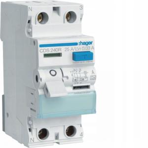 HAGER Wyłącznik różnicowoprądowy 1P+N 40A/30mA Typ A QuickConnect lewy N