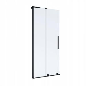 KABINA WALK-IN PRZESUWNA 120 CM, TRANSP 8 MM, CZARNY