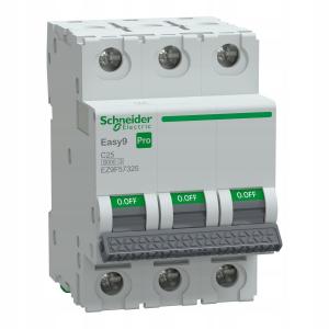 Wyłącznik nadprądowy Easy9 Pro EZ9F-C25-3 C 25A 3-biegunowy