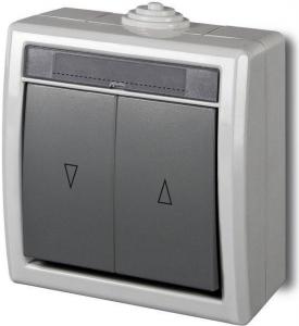 ELEKTRO-PLAST NASIELSK Łącznik żaluzjowy, natynkowy, IP55, szary, AQUANT
