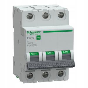 Wyłącznik nadprądowy Easy9 Pro EZ9F-C4-3 C 4A 3-biegunowy