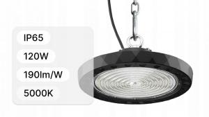 Lampa LED Highbay Twist, 120W, 190lm/W, 5000K, CRI>70, regulowany kąt 60-90