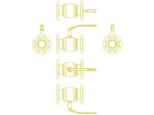 DANFOSS Zawór kulowy JIP z końcówkami kołnierzowymi, PN16, DN100