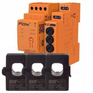 F&F Zestaw: monitor zużycia energii MEF-3-OPTI-100 FOX z lampką LK-BZ-3