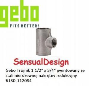 Trójnik gwintowany ze stali nierdzewnej nakrętny redukcyjny 1 1/2 x 3/4