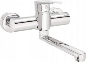 DEANTE Bateria umywalkowa ścienna Tubo, chrom