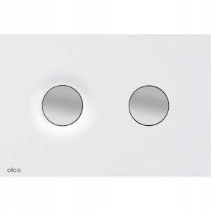Przycisk ALCA THIN Dot.Dot. do systemów podtynk z tworzywa biały mat/ch