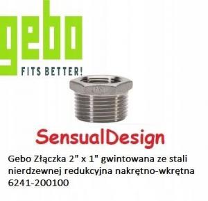 Złączka gwintowana ze stali nierdzewnej redukcyjna nakrętno-wkrętna 2 x 1