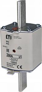 ETI Wkładka topikowa przemysłowa zwłoczna KOMBI NH2 gG 280A/500V