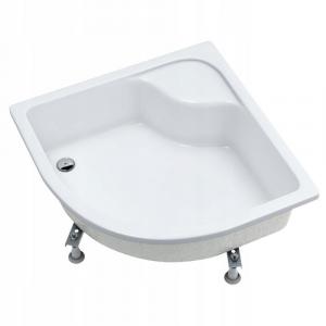 Brodzik akrylowy standard Doris półokrągłyR55 80x80 głębokość 28 cm 3.222.