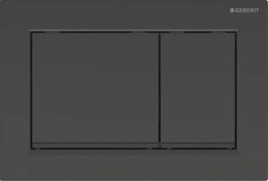 Przycisk spłukujący Omega30, przedni / górny, czarny-czarny mat-czarny