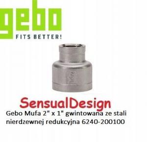 GEBO Mufa gwintowana ze stali nierdzewnej redukcyjna 2 x 1