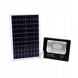 Projektor LED Solarny V-TAC 35W Czarny IP65, Pilot, Timer VT-100W 4000K 245