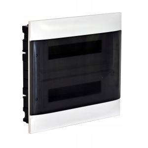 Rozdzielnica podtynkowa PRACTIBOX S 2x12 drzwi przezroczyste, do ścian pełn