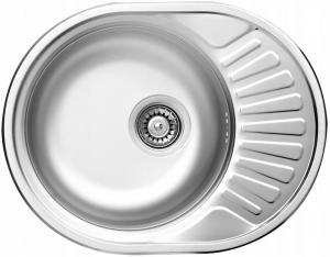 Zlewozmywak Twist dekor 1-komorowy z ociekaczem 580x445x160, 3,5 + osprzęt